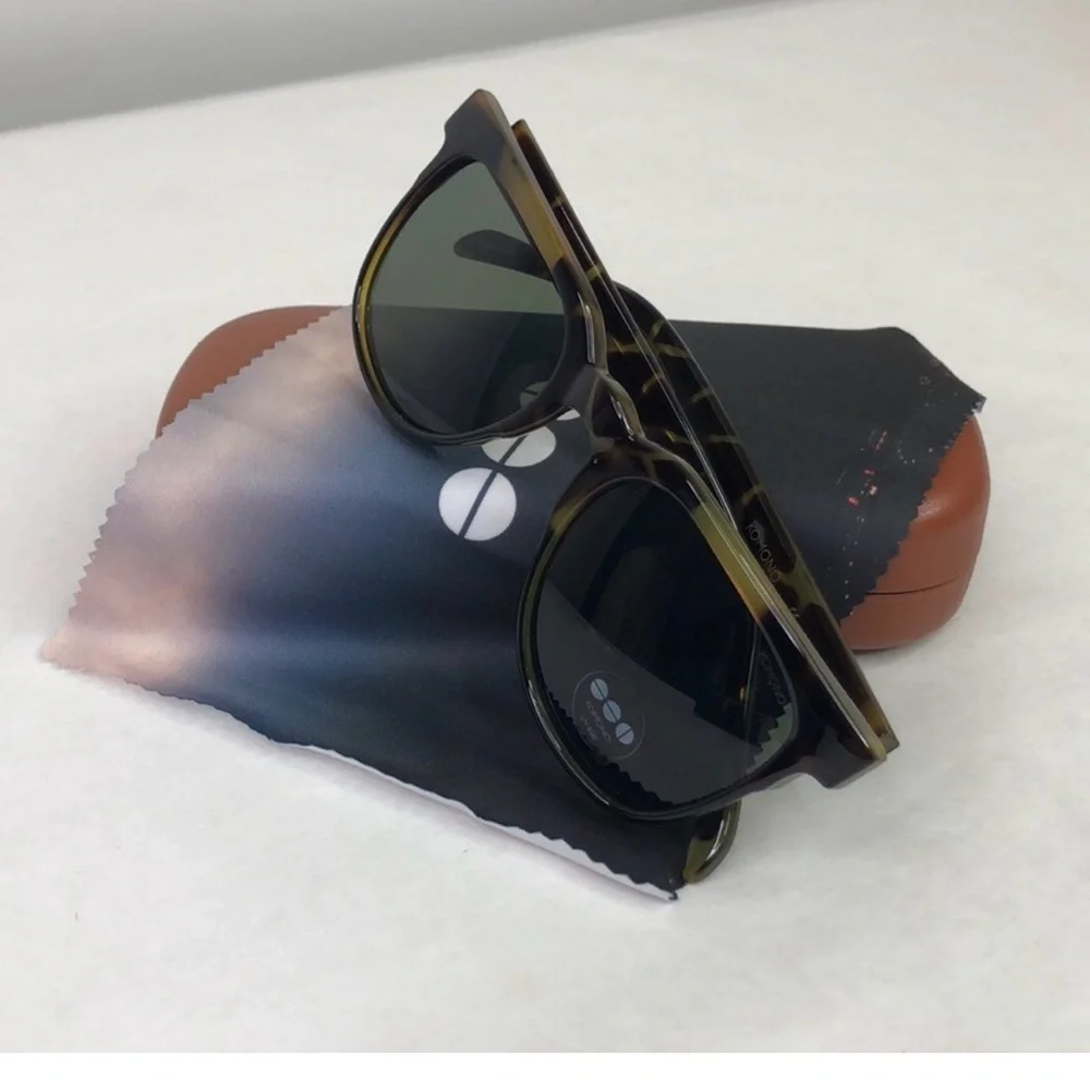 Komono Tortoise Shell Sunglasses NEW Brown w/ Green Lens Riviera Green Tortoise